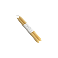 100% Beeswax Dipped Taper Candles - Set of 2