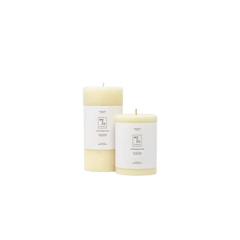 100% Beeswax Pillar Candles - Natural White