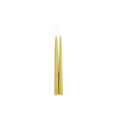 12” taper candles in Citrine