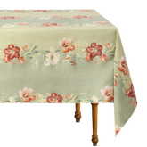 Ibiscus Sage Linen Tablecloth