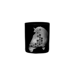African Safari Zebra Double Old Fashioned - Black