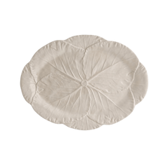 Beige Cabbage Large Oval Platter