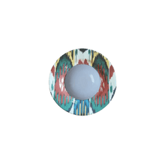 Ceramic Ikat Pasta Plate in Multi