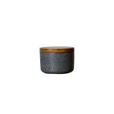Concrete Salt Cellar with Wooden Lid