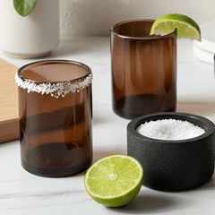 Concrete Salt Cellar with Wooden Lid