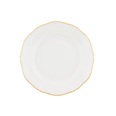 Corona Flat Dinner Plate - White/Gold