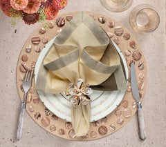 Earth Toned Dip Dye Napkins - Set of 4