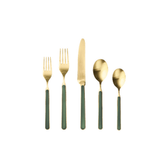 Fantasia Ice Gold Stainless Steel 5 Piece Place Setting
