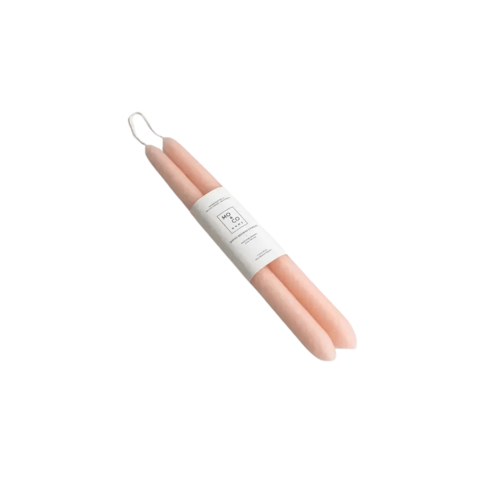 100% Beeswax Dipped Taper Candles - Set of 2
