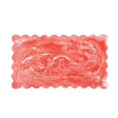 14" Scallop Rectangular Resin Cheese Charcuterie Board