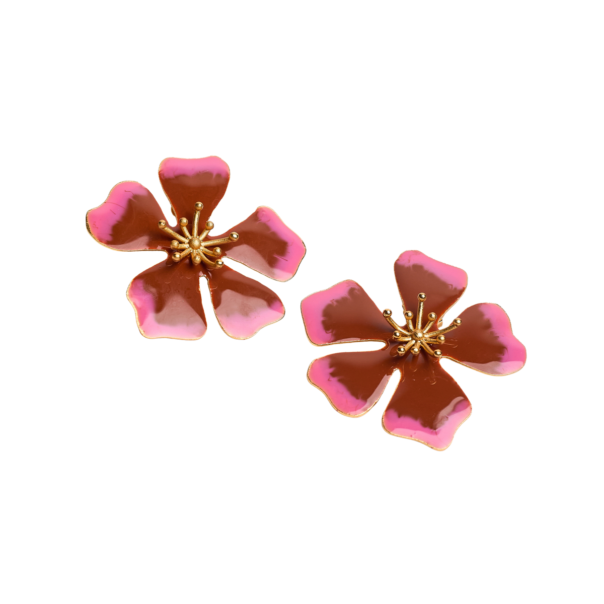 Aurora Maxi Earrings - Terracota Swirl