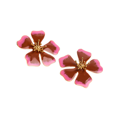 Aurora Maxi Earrings - Terracota Swirl