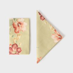 Ibiscus Sage Linen Napkins - Set of 4
