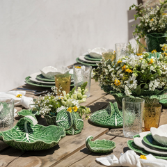 Cabbage Leaf with Large Bowl