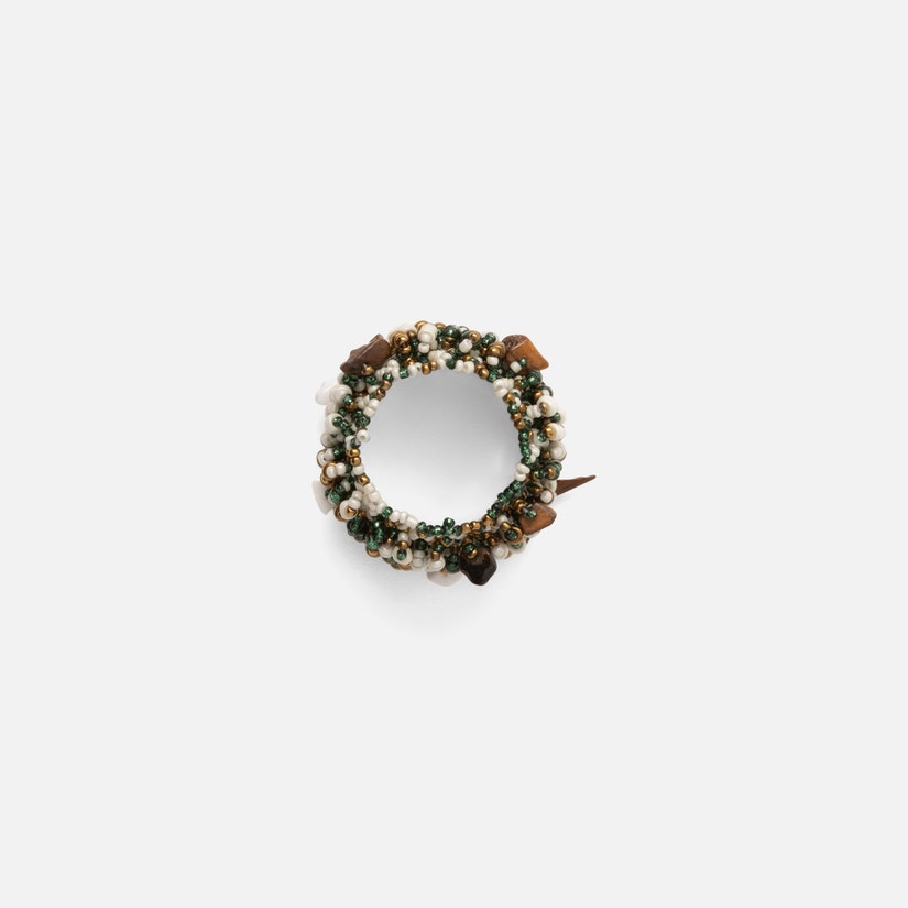 Fianna Napkin Rings in Emerald Mix Set of 4