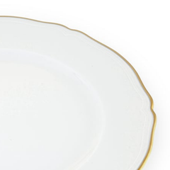 Corona Charger Plate - White/Gold
