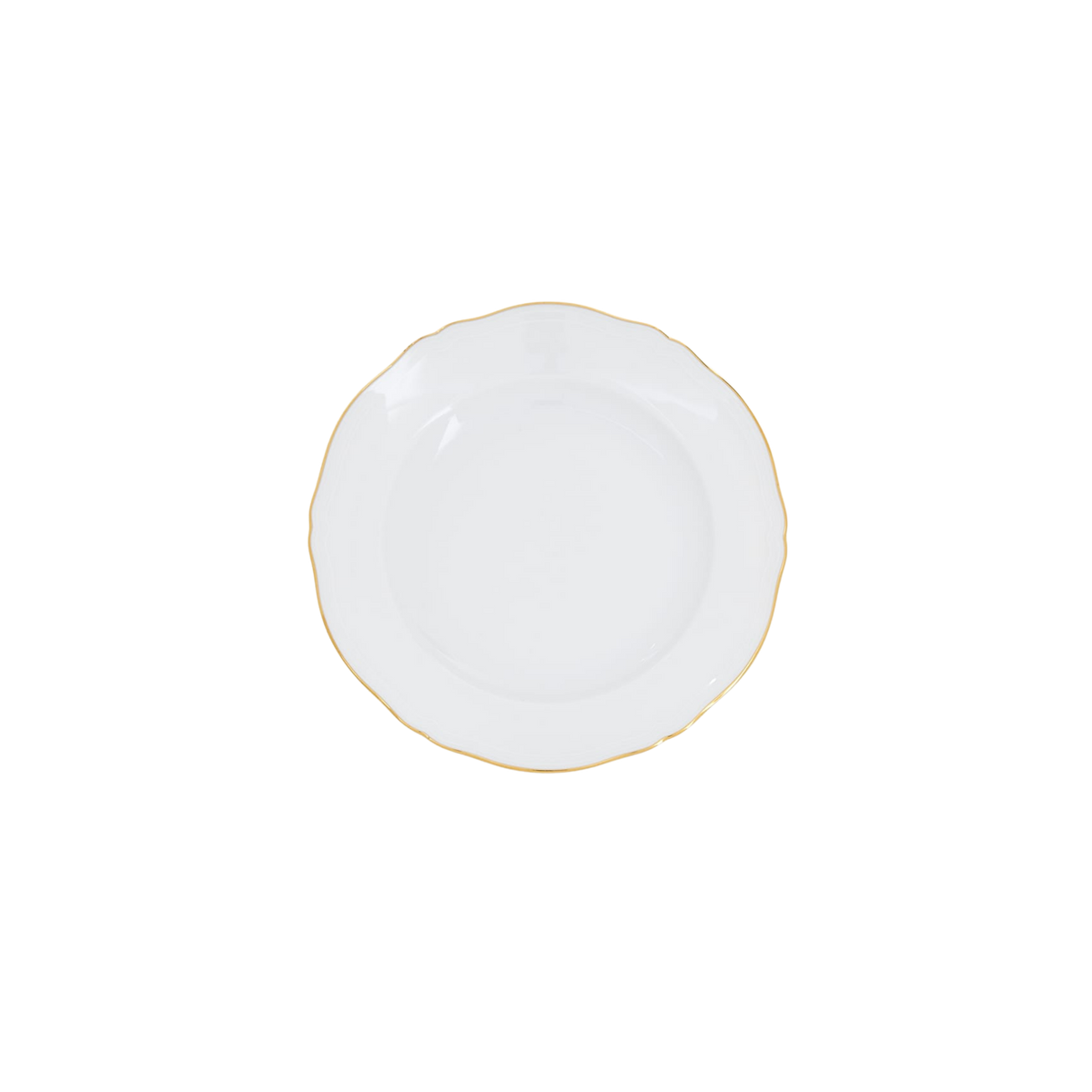 Corona Flat Bread Plate - White/Gold
