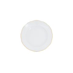 Corona Flat Bread Plate - White/Gold