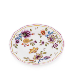 Granduca Coreana Flowers Flat Bread Plate