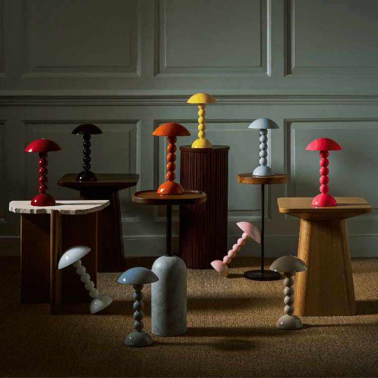Lacquer Rechargeable Bobbin LED Lamp