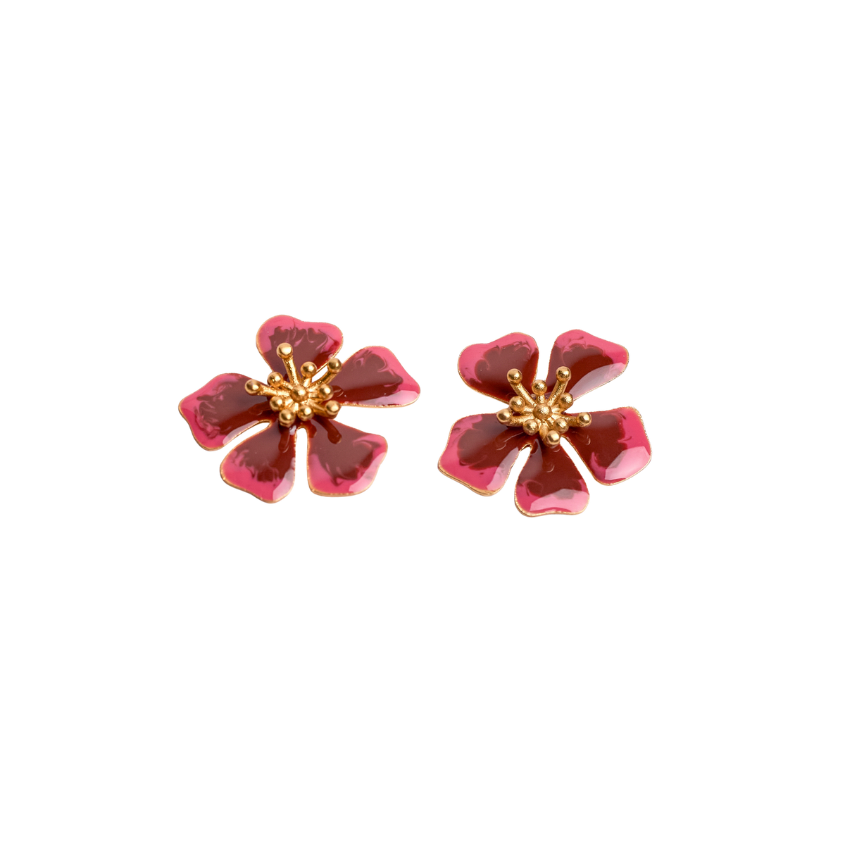 Aurora Midi Earrings - Terracotta Swirl