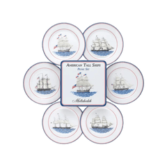 American Ships Picnic Tin - Set of 6 Plates