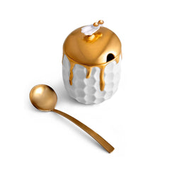 Beehive Honeypot and Spoon