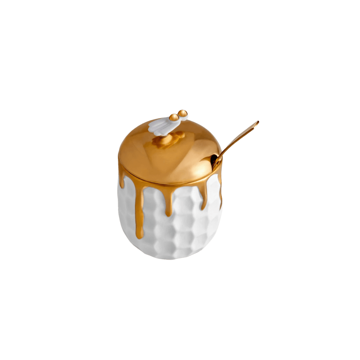 Beehive Honeypot and Spoon