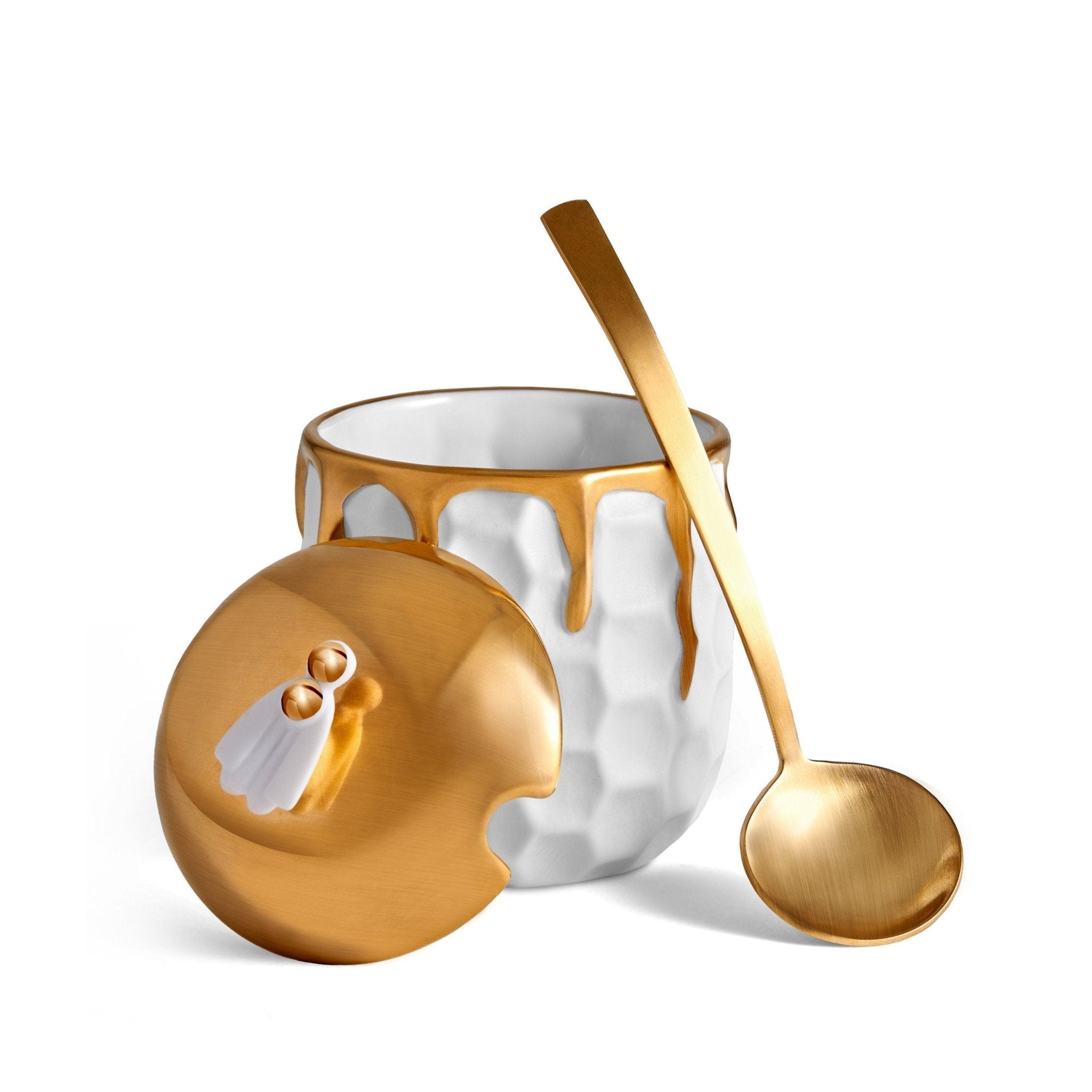 Beehive Honeypot and Spoon