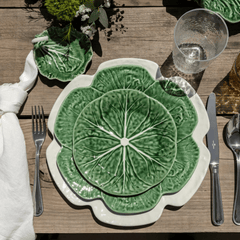 Beige Cabbage Charger Plate