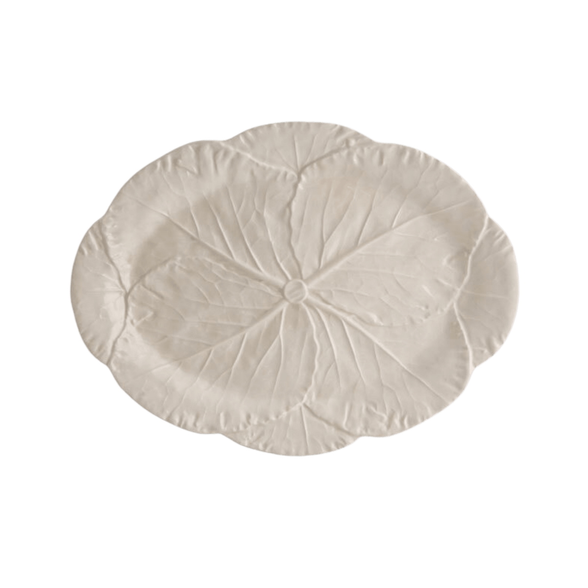 Beige Cabbage Large Oval Platter