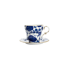 Big Mama Mug and Saucer in Wildbird Blue