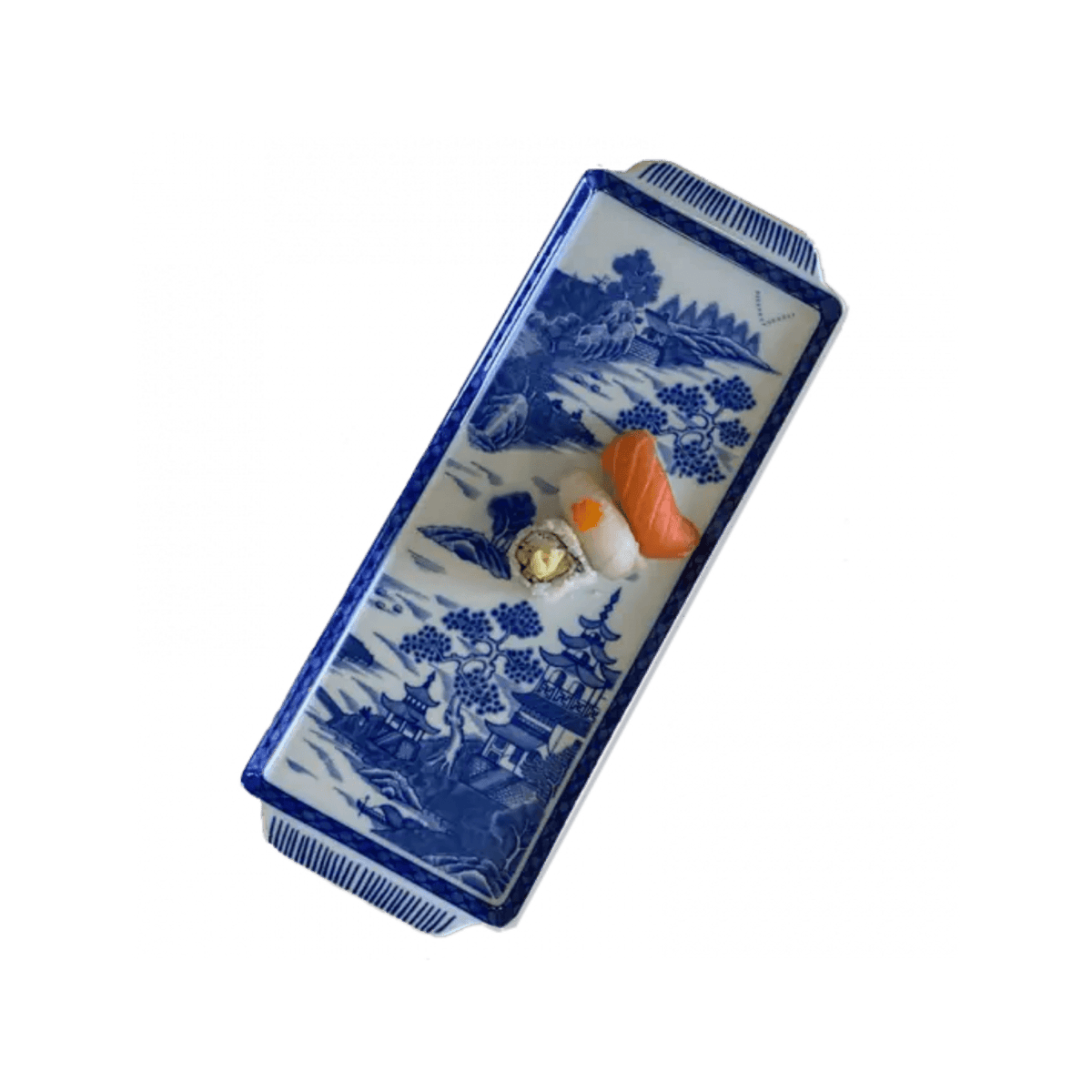 Blue Canton Sandwich Tray