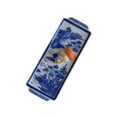 Blue Canton Sandwich Tray