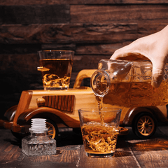 Bonnie & Clyde Car Whiskey Decanter Set