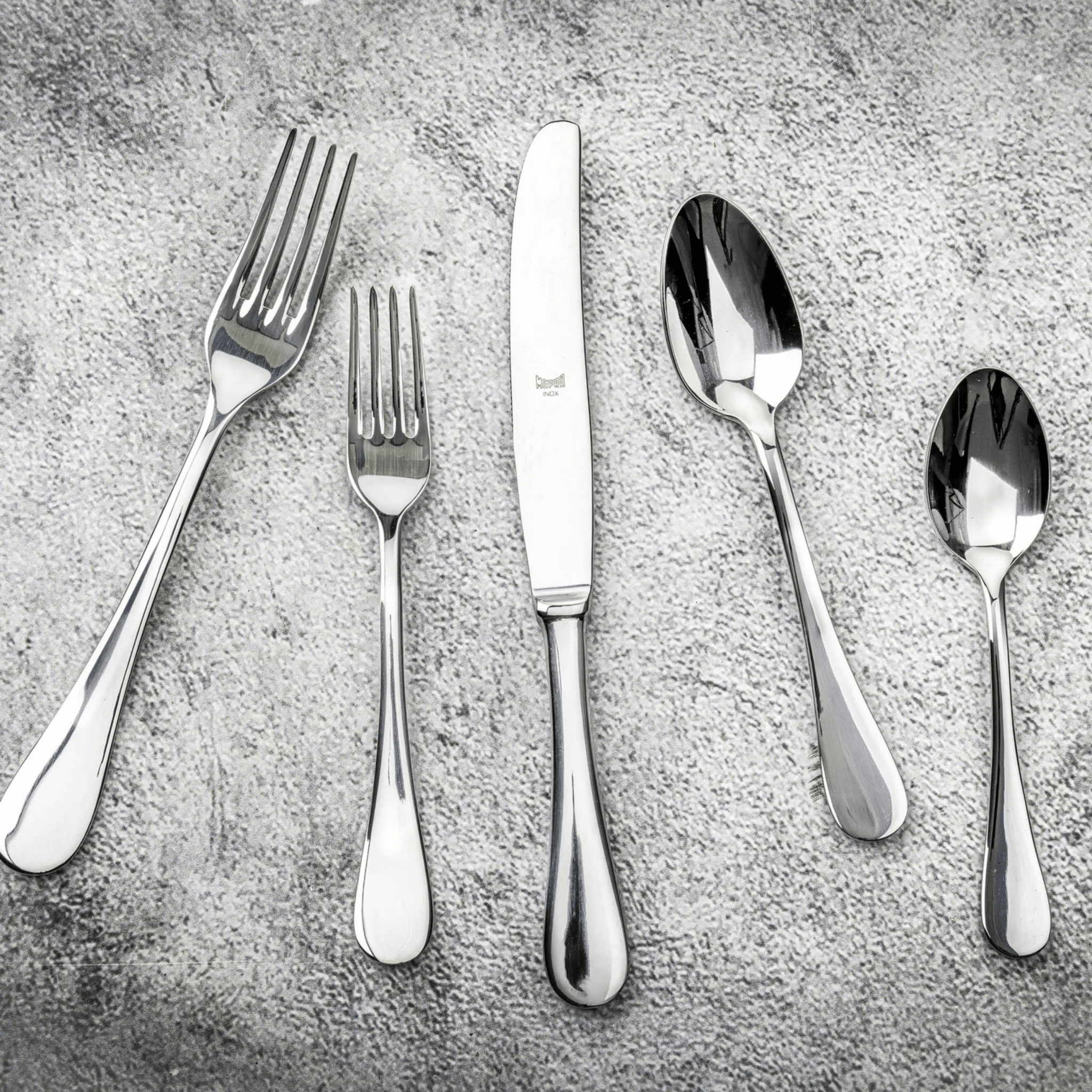 Brescia Mirror Stainless Steel 5 Piece Flatware Set