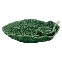 Cabbage Leaf with Large Bowl