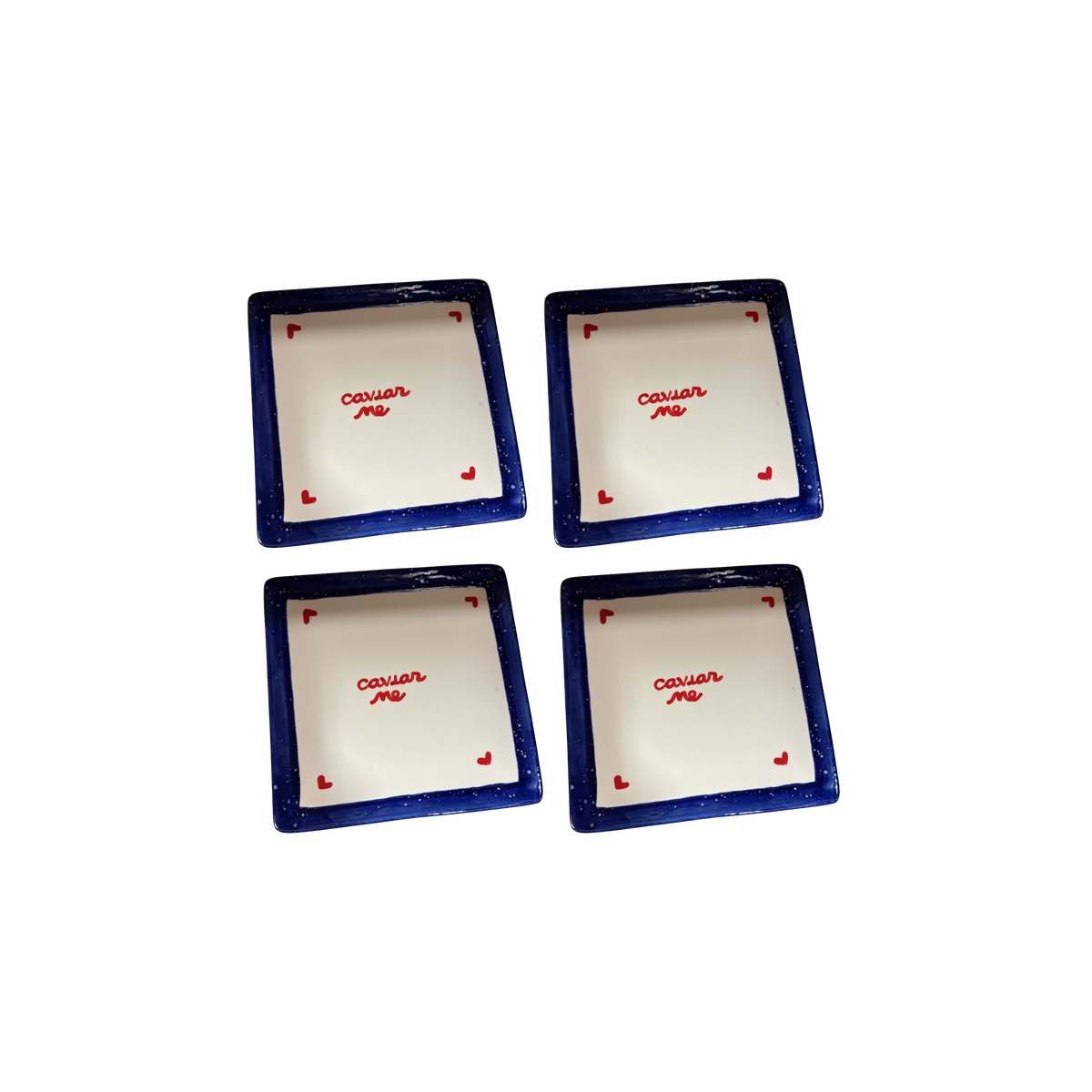 "Caviar Me" Tiny Plates - Set of 4