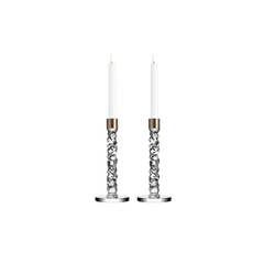 Carat Candlestick Brass Medium - Set of 2