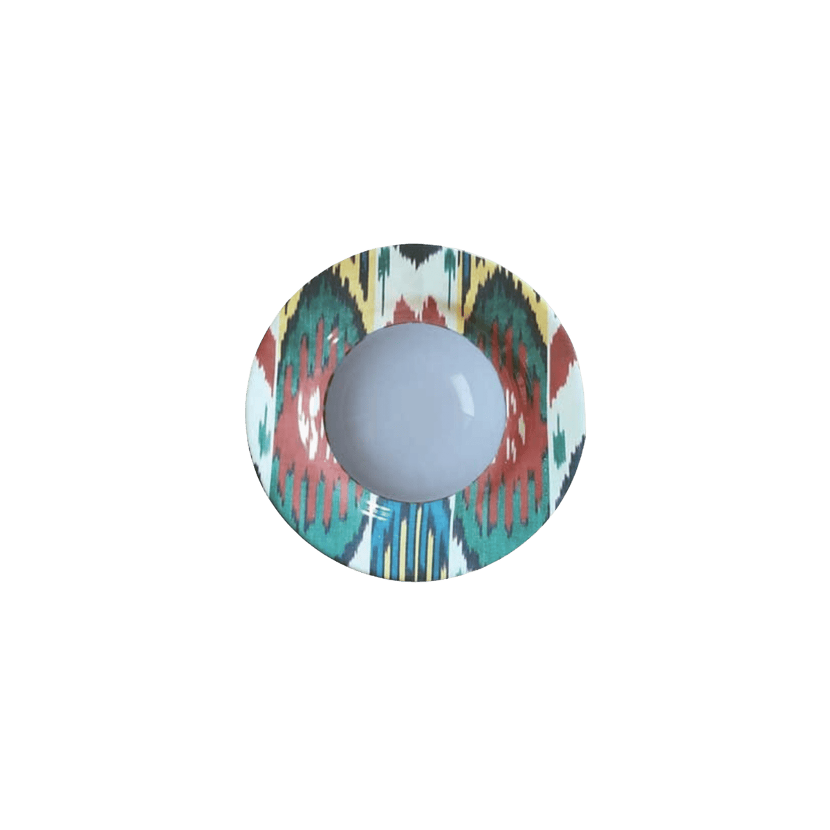 Ceramic Ikat Pasta Plate in Multi