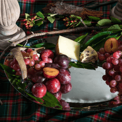 Chalet Nickel Tray with Horn Handles