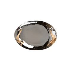 Chalet Nickel Tray with Horn Handles
