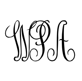 Choose Font - Signature Gold With Monogram Ultra-White China