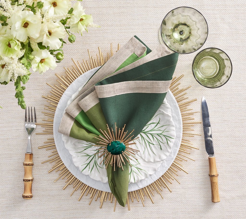 Cool Toned Dip Dye Napkins - Set of 4