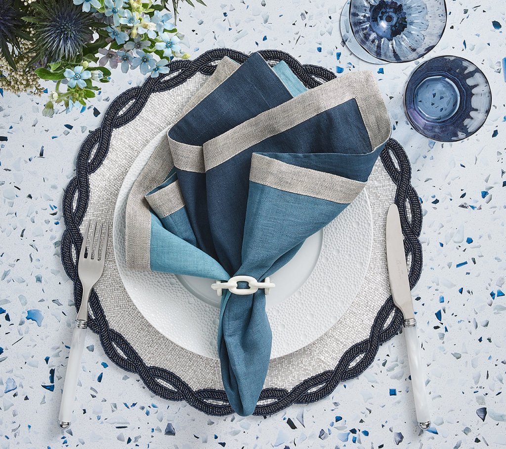 Cool Toned Dip Dye Napkins - Set of 4