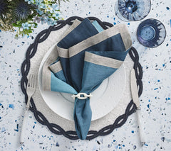 Cool Toned Dip Dye Napkins - Set of 4