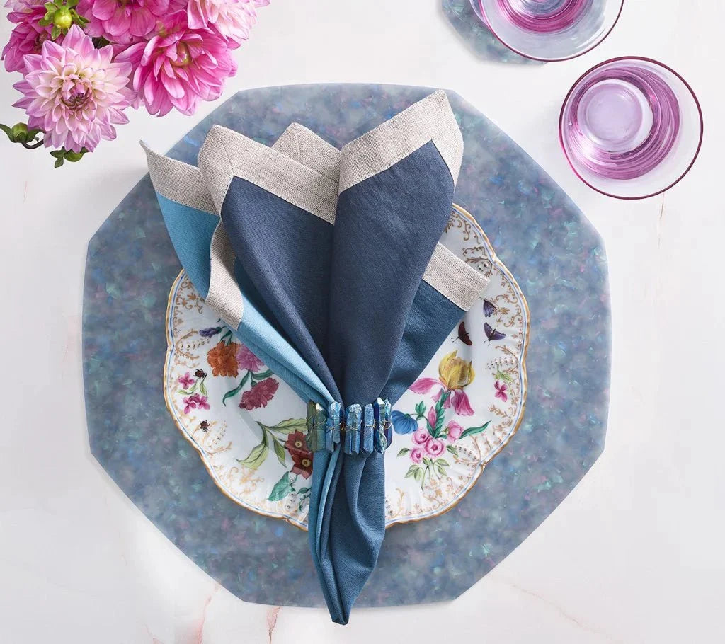 Cool Toned Dip Dye Napkins - Set of 4