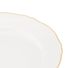Corona Dessert Plate - White/Gold