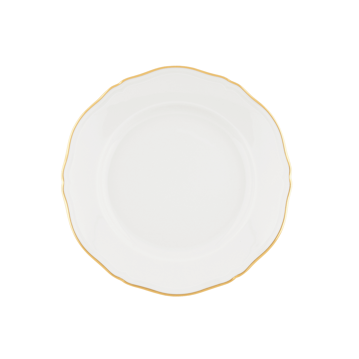 Corona Flat Dinner Plate - White/Gold