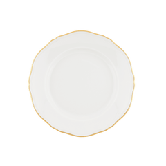 Corona Flat Dinner Plate - White/Gold